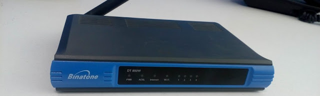 The Binatone DT 850W wireless router used for firmware dumping.