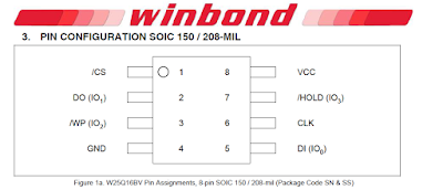 Identifying pin 1 on the EEPROM chip.